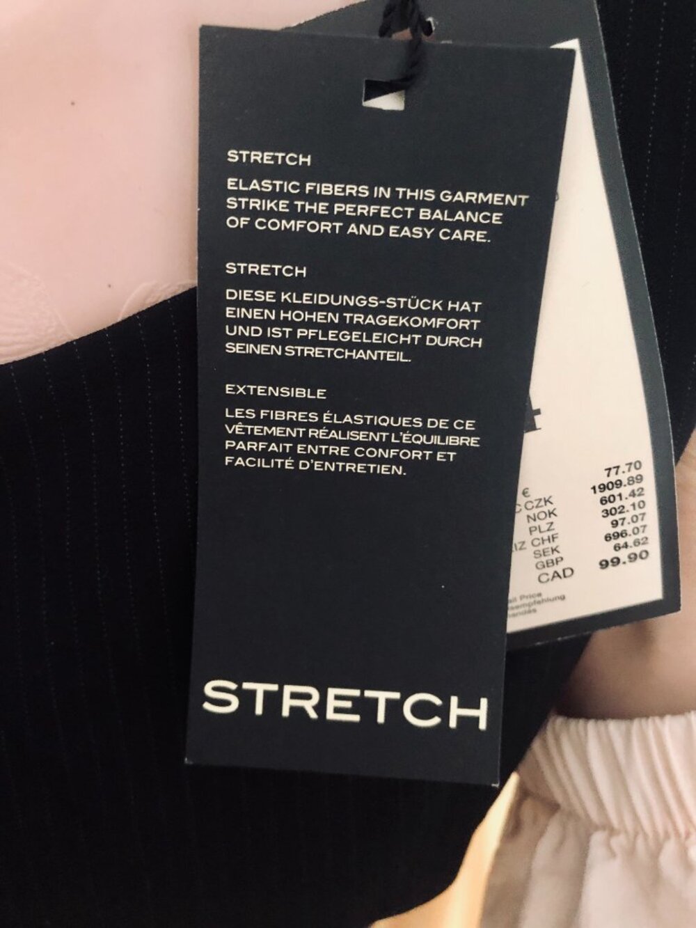 NWT Mexx Metropolitan Black Pinstripe Sheath Dress Size 34 Fitted Stretch Office - Picture 10 of 16